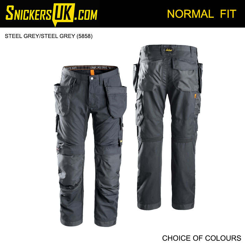 Snickers Trousers 6201 AllroundWork Holster Pocket Trousers Mens Steel Grey Pre