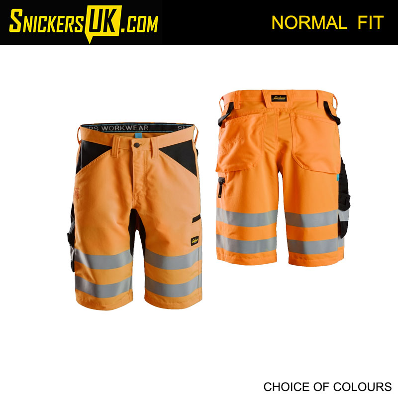 Snickers 6132 LiteWork High Vis Non Holster Shorts - Snickers Hi-Vis Shorts