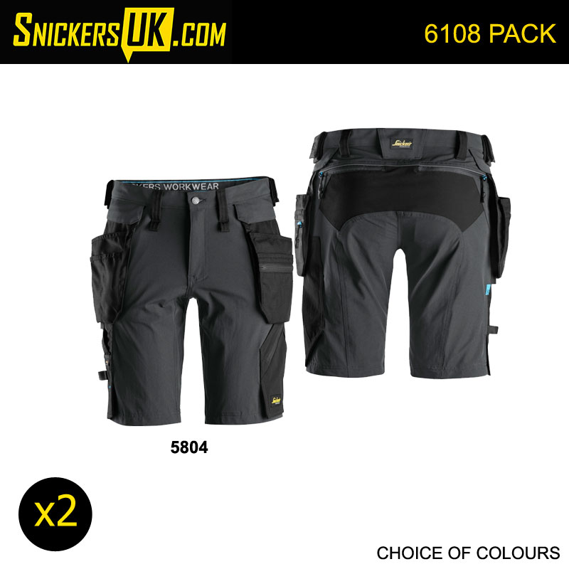 Snickers 6108 LiteWork Detachable Holster Pocket Shorts