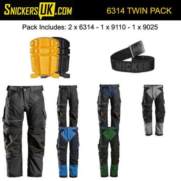 Snickers 6314 Ruffwork Canvas Non Holster Pocket Trousers Pack