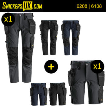 Snickers LiteWork Stretch Trousers & Shorts Pack