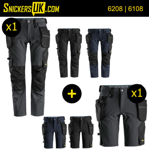 Snickers LiteWork Stretch Trousers & Shorts Pack - Snickers Workwear