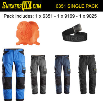 Snickers 6351 AllRoundWork Stretch Loose Fit Non Holster Pocket Trousers Pack