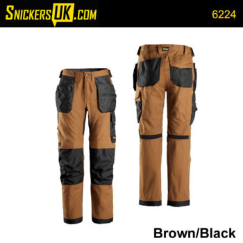 Snickers 6224 AllRoundWork Canvas+ Stretch Work Holster Pocket Trousers - Snickers Workwear