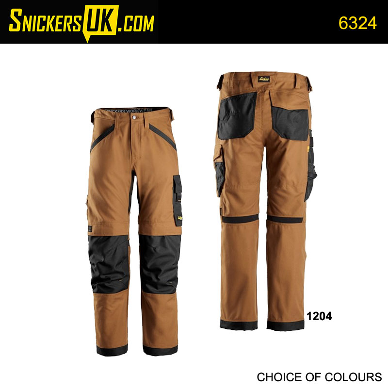 Snickers 6324 AllRoundWork Canvas+ Stretch Work Non Holster Pocket Trousers