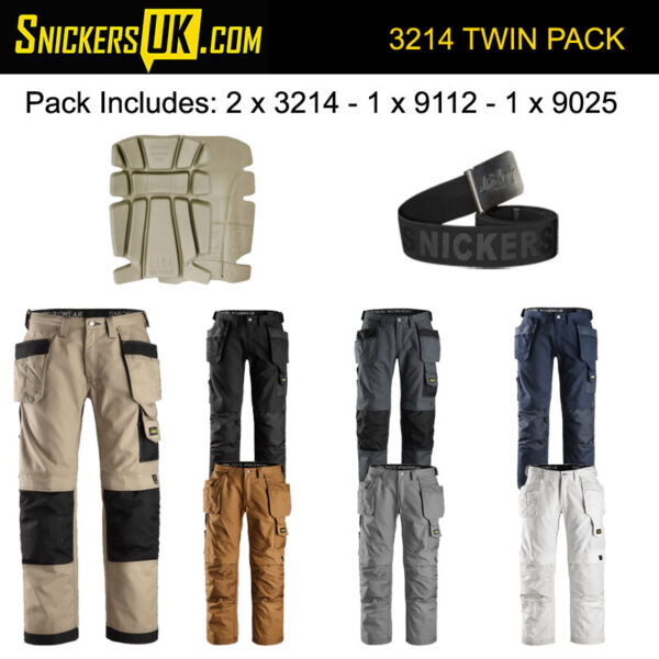 Snickers 3214 Canvas+ Holster Pocket Trousers Pack