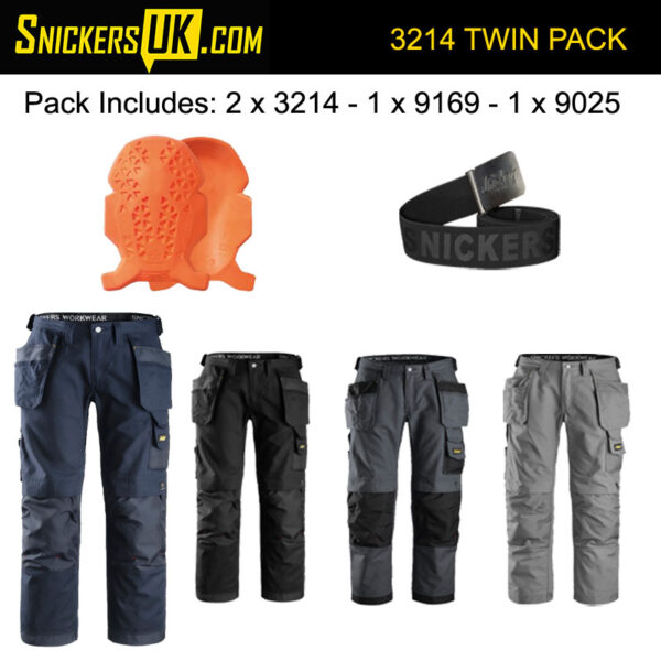 Snickers 3214 Canvas+ Holster Pocket Trousers Pack - Snickers Workwear