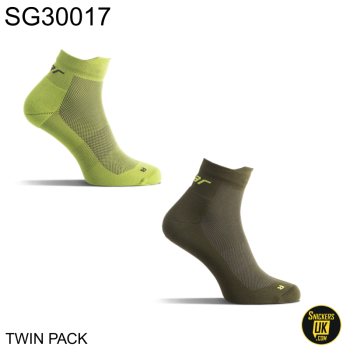 Solid Gear Light Performance Low Green Socks