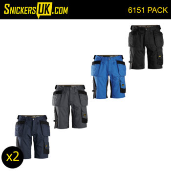 Snickers 6151 AllRoundWork Loose Fit Stretch Holster Pocket Shorts - Snickers Workwear