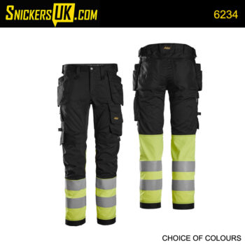 Snickers 6234 High Vis Stretch Holster Pocket Trousers