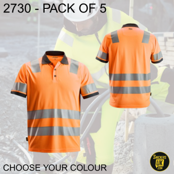 Snickers 2730 AllRoundWork High Vis Polo Shirt