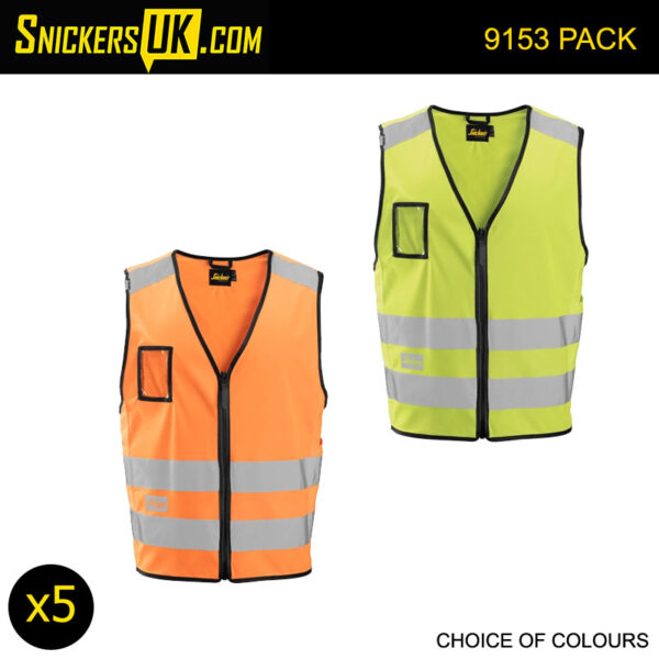 Snickers 9153 High Vis Vest CL2 Pack