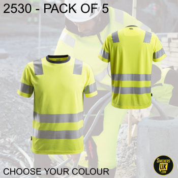 Snickers 2530 AllRoundWork High Vis T Shirt Pack
