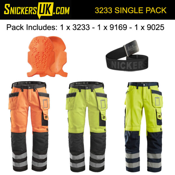 Snickers 3233 High-Vis Holster Pocket Trousers Pack