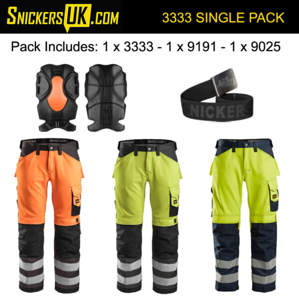 Snickers 3333 Hi-Vis Non Holster Pocket Trousers Pack