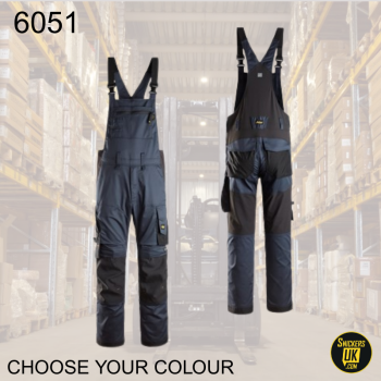 Snickers 6051 AllRoundWork Stretch Bib & Brace Trousers