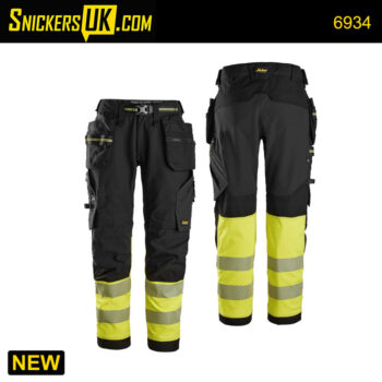 Snickers 6934 High Vis Class 1 Stretch Holster Pocket Trousers