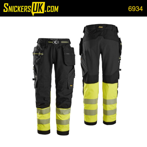 Snickers 6934 High Vis Class 1 Stretch Holster Pocket Trousers