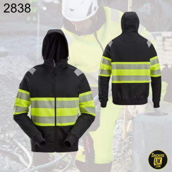 Snickers 2838 High Vis Class 1 Full Zip Hoodie