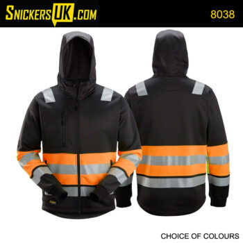 Snickers 8038 High Vis Class 1 Full Zip Hoodie