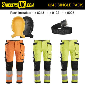 Snickers 6243 AllRoundWork High Vis Stretch Holster Pocket Trousers Pack