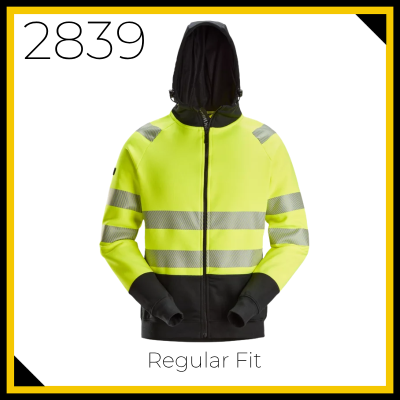 Snickers 2839 High Vis Class 2 Full Zip Hoodie