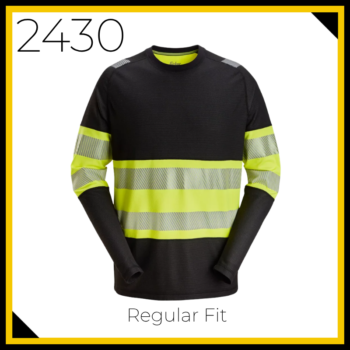 Snickers 2430 High Vis Class 1 Long Sleeve T Shirt