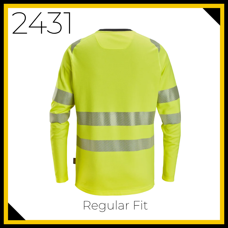 Snickers 2431 High-Vis Class 2/3 Long Sleeve T Shirt