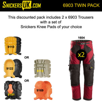 Snickers 6903 FlexiWork Non Holster Pocket Trousers Pack