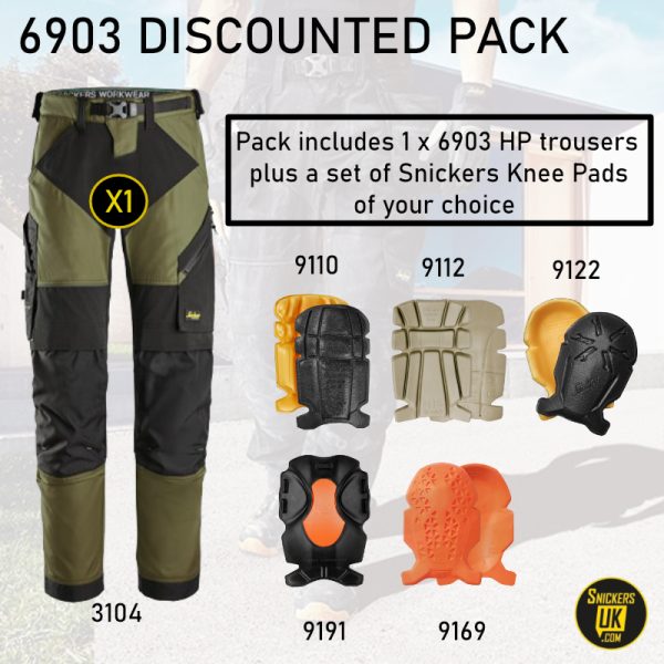 Snickers 6903 FlexiWork Non Holster Pocket Trousers Pack