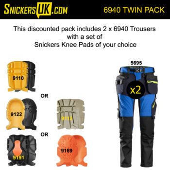 Snickers 6940 FlexiWork Soft Stretch Holster Pocket Trousers Pack