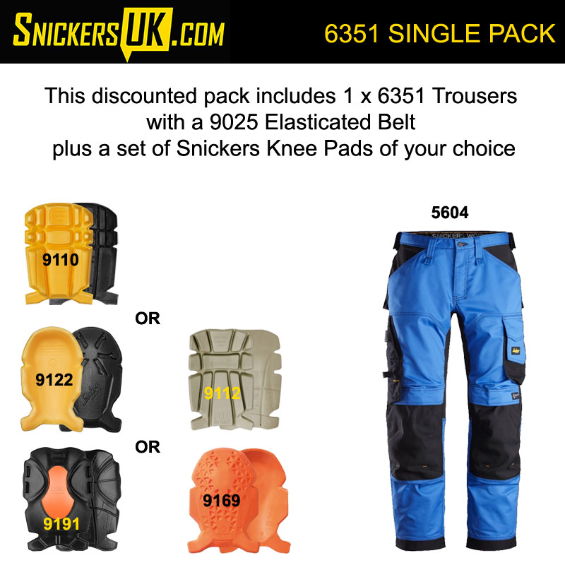 Snickers 6351 AllRoundWork Stretch Loose Fit Non Holster Pocket Trousers Pack