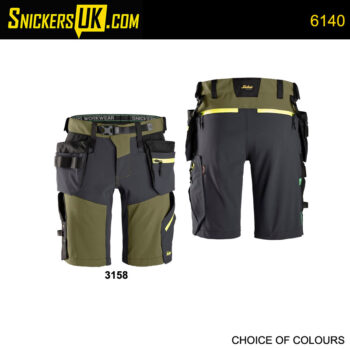 Snickers 6140 FlexiWork Softshell Stretch Holster Pocket Shorts