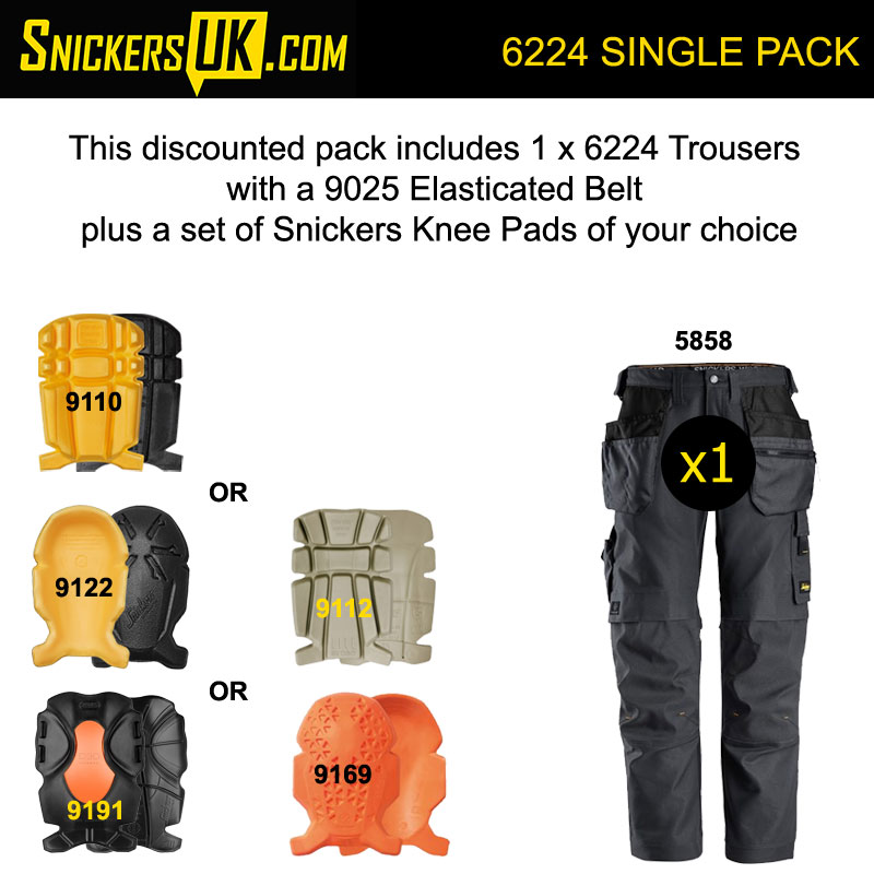 Snickers 6224 AllRoundWork Canvas+ Stretch Work Holster Pocket Trousers