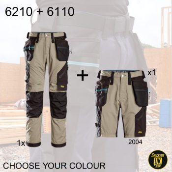Snickers LiteWork 37.5 Holster Pocket Trousers & Shorts Pack