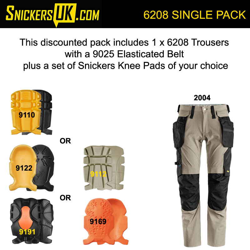Snickers 6208 LiteWork Stretch Detachable Holster Pocket Trousers