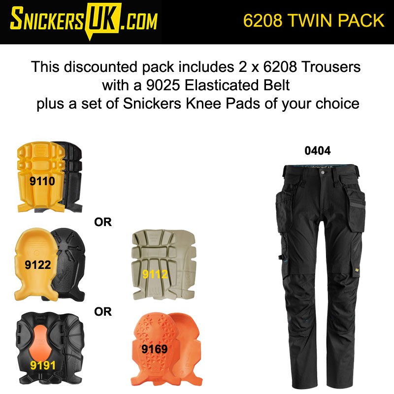 Snickers 6208 LiteWork Stretch Detachable Holster Pocket Trousers Pack