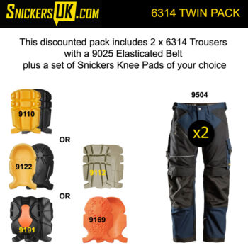 Snickers 6314 Ruffwork Canvas Non Holster Pocket Trousers Pack