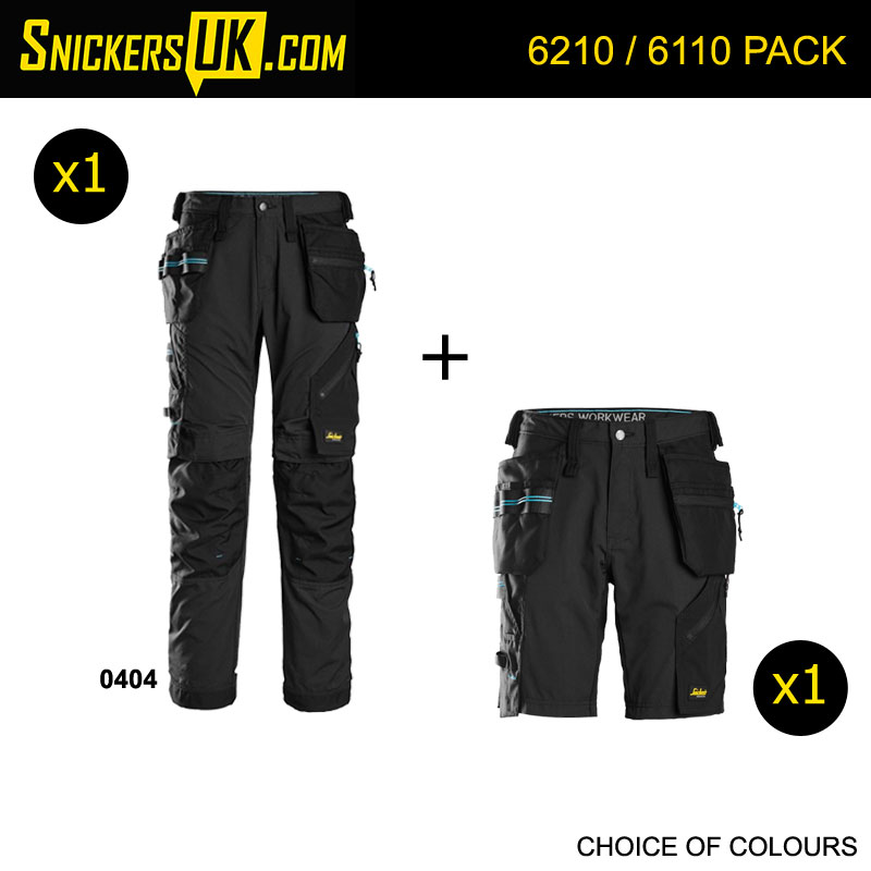 Snickers 6210 LiteWork 37.5 Holster Pocket Trousers & Shorts Pack
