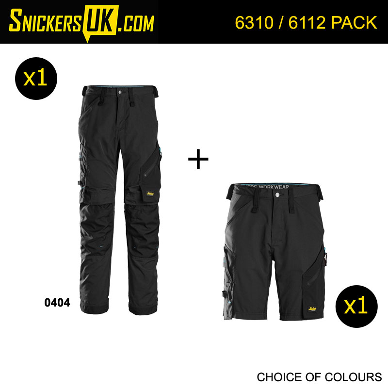 Snickers LiteWork 37.5 Non Holster Pocket Trousers & Shorts Pack