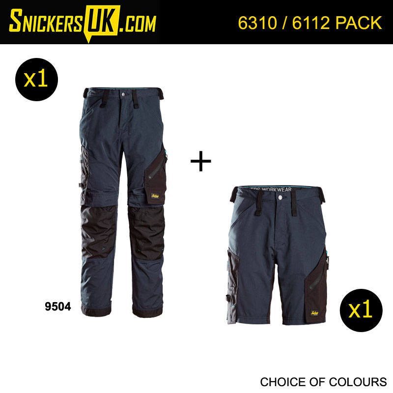 Snickers LiteWork 37.5 Non Holster Pocket Trousers & Shorts Pack