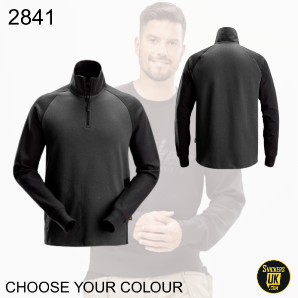 Snickers 2841 Two Coloured Half Zip Sweatshirt