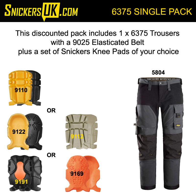 Snickers 6375 AllRoundWork 4 Way Stretch Non Holster Pocket Trousers Pack