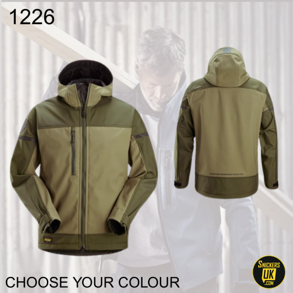 Snickers 1226 AllRoundWork Hooded Soft Shell Stretch Jacket