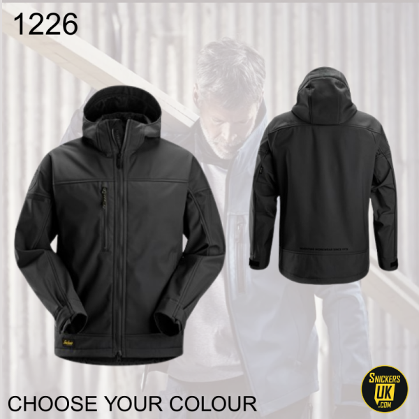 Snickers 1226 AllRoundWork Hooded Soft Shell Stretch Jacket