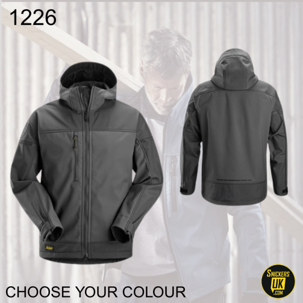 Snickers 1226 AllRoundWork Hooded Soft Shell Stretch Jacket