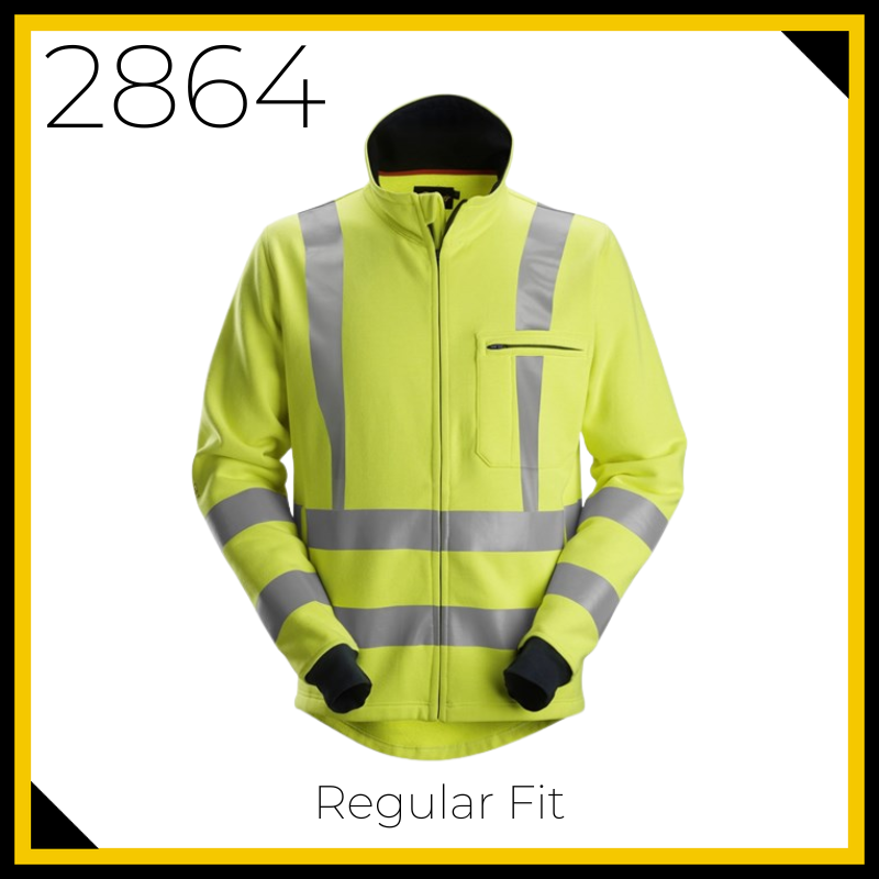Protecwork 2864 High Vis Class 3 Full Zip Sweatshirt