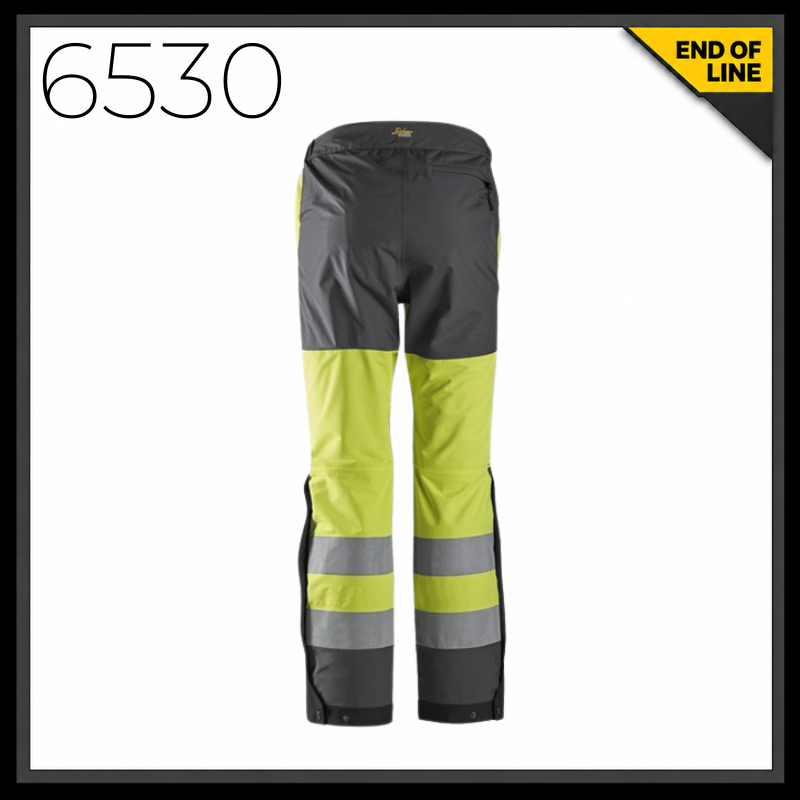 Snickers 6530 High-Vis Class 2 Waterproof Shell Trousers