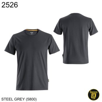 Snickers 2526 AllRoundWork Organic Cotton T‑Shirt - Steel