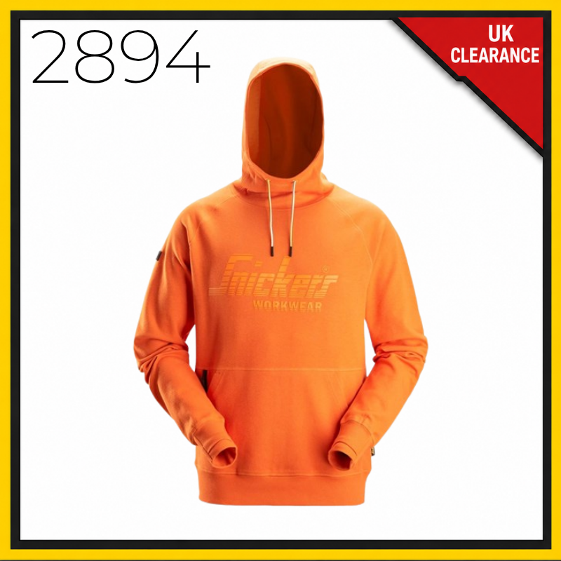 Snickers 2894 Logo Hoodie - Warm Orange